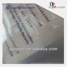 Laser wholesale hydrographics transfer films for certificate